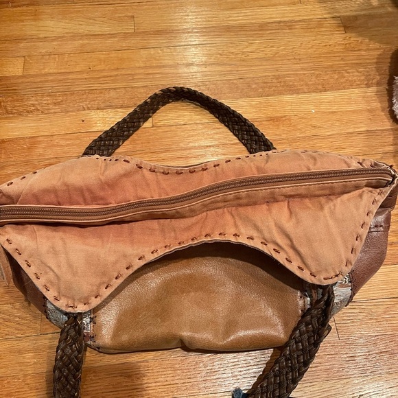 The Sak Indio Satchel Shoulder Bag, Feather Stripe - Picture 4 of 8